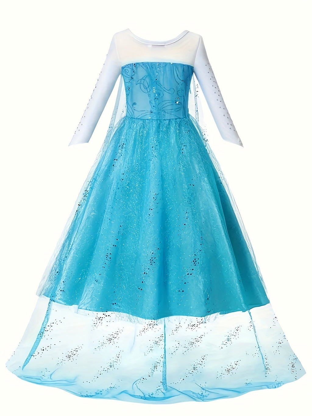 Girls Winter Princess Dress | Crystal Snowflake Design VexonGear