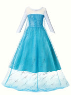 Girls Winter Princess Dress | Crystal Snowflake Design VexonGear