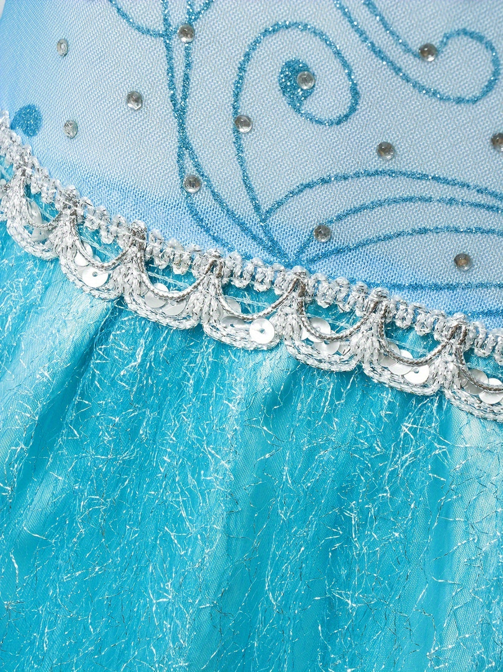 Girls Winter Princess Dress | Crystal Snowflake Design VexonGear