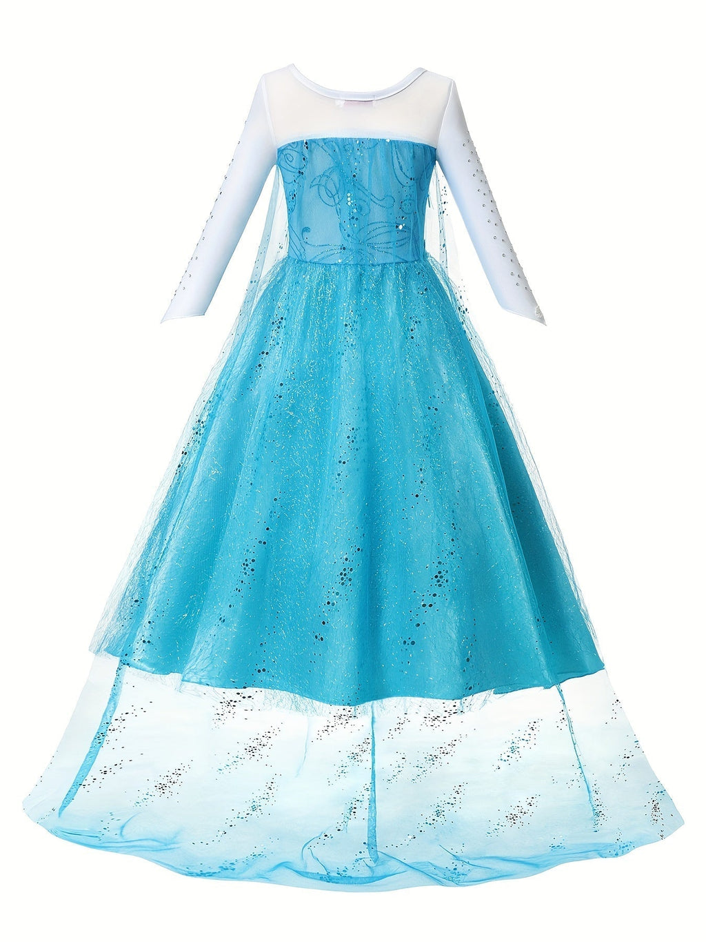 Girls Winter Princess Dress | Crystal Snowflake Design VexonGear