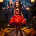 Girls Light Up Party Dress | Polka Dot Design With LED Skirt VexonGear