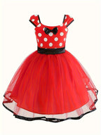 Girls Light Up Party Dress | Polka Dot Design With LED Skirt VexonGear