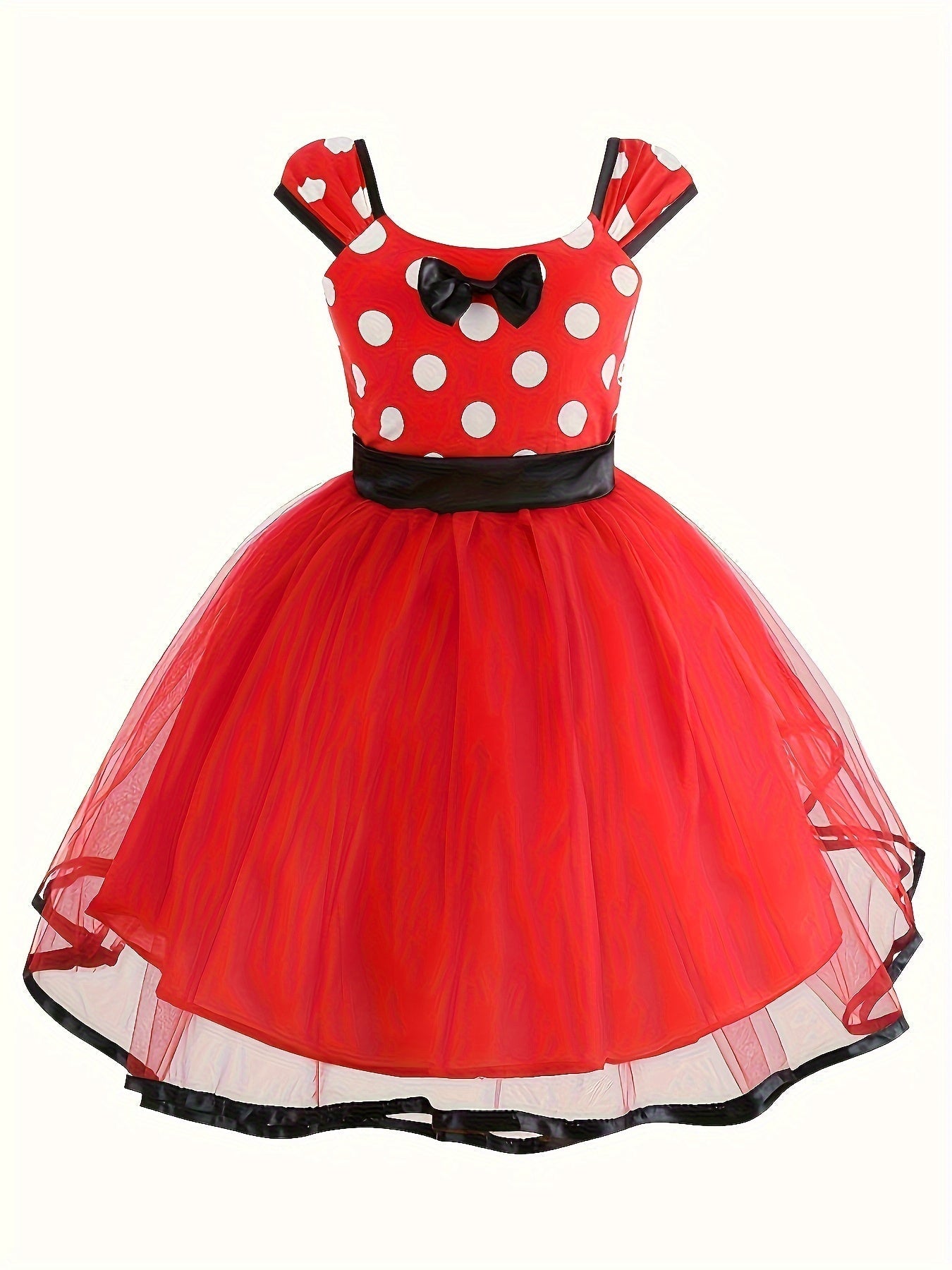 Girls Light Up Party Dress | Polka Dot Design With LED Skirt VexonGear