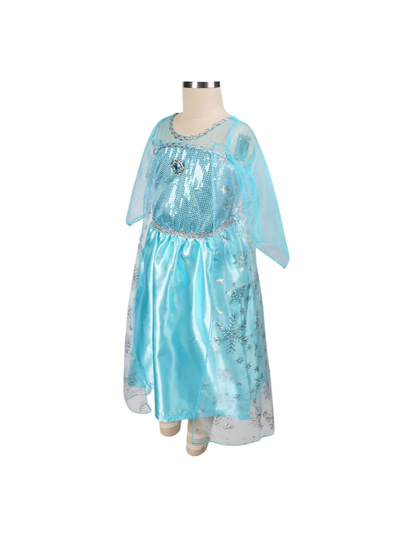 Girls Princess Dress | Sequined Satin Maxi Costume VexonGear