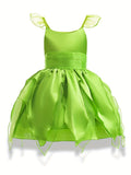 Girls Fairy Costume Dress | Petal Skirt Design With Flutter Sleeves VexonGear