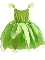 Girls Fairy Costume Dress | Petal Skirt Design With Flutter Sleeves VexonGear