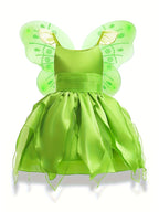 Girls Fairy Costume Dress | Petal Skirt Design With Flutter Sleeves VexonGear