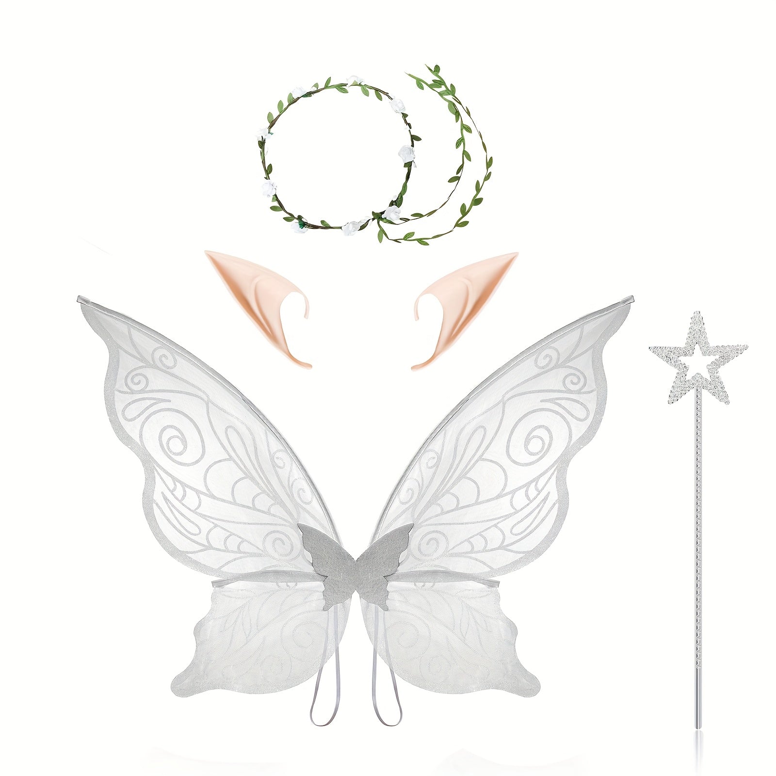 Fairy Wings Costume Accessory | Glitter Pink Butterfly Design VexonGear