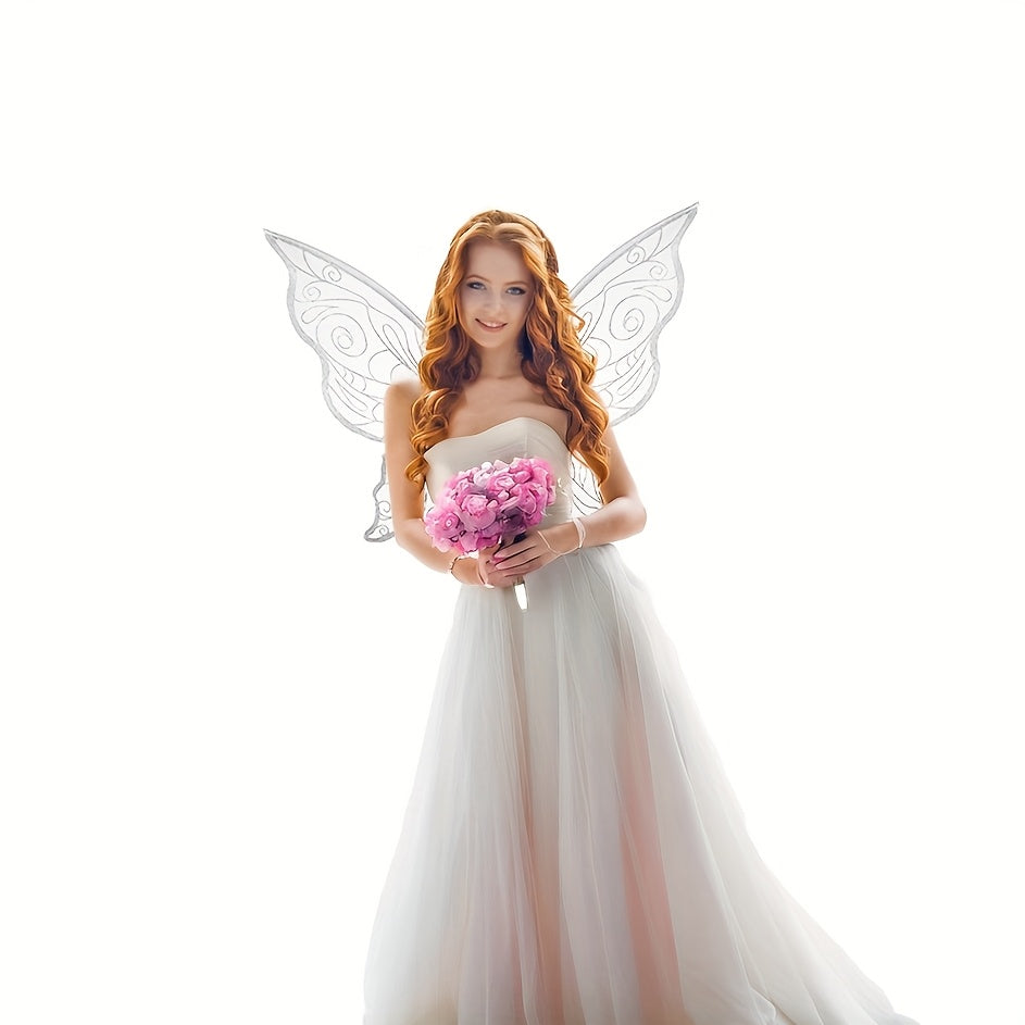 Fairy Wings Costume Accessory | Glitter Pink Butterfly Design VexonGear