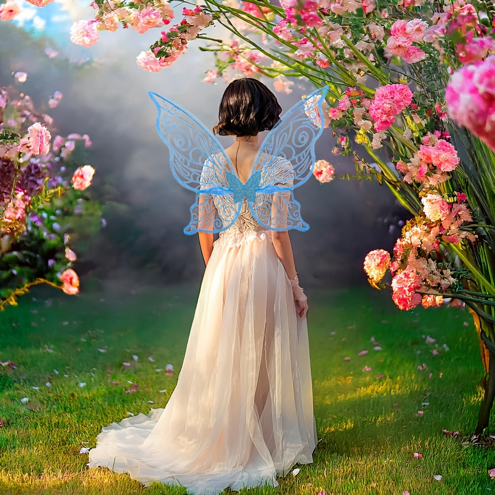 Fairy Wings Costume Accessory | Glitter Pink Butterfly Design VexonGear