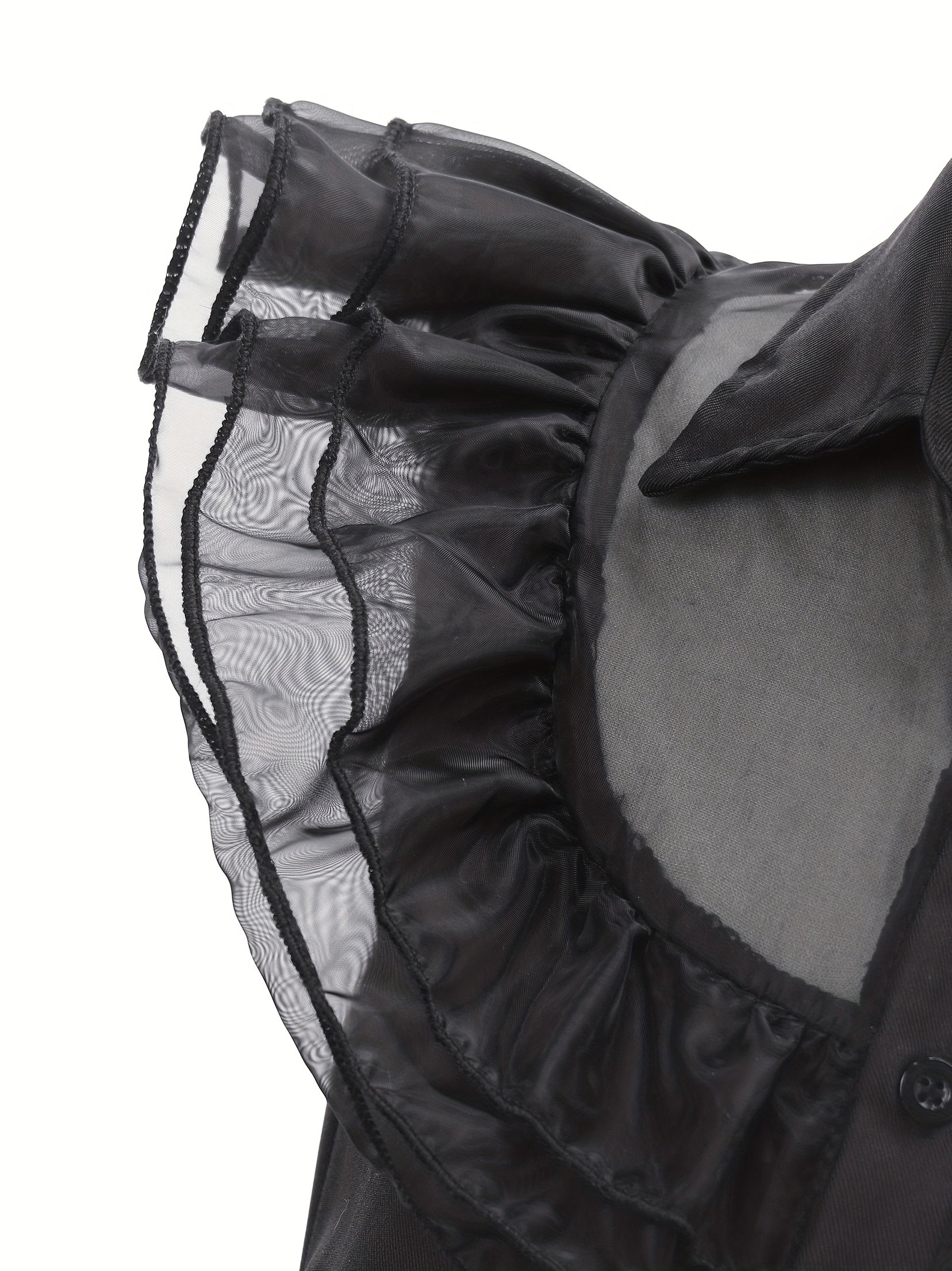 Gothic Tiered Dress | Black Ruffled Costume With Accessories VexonGear