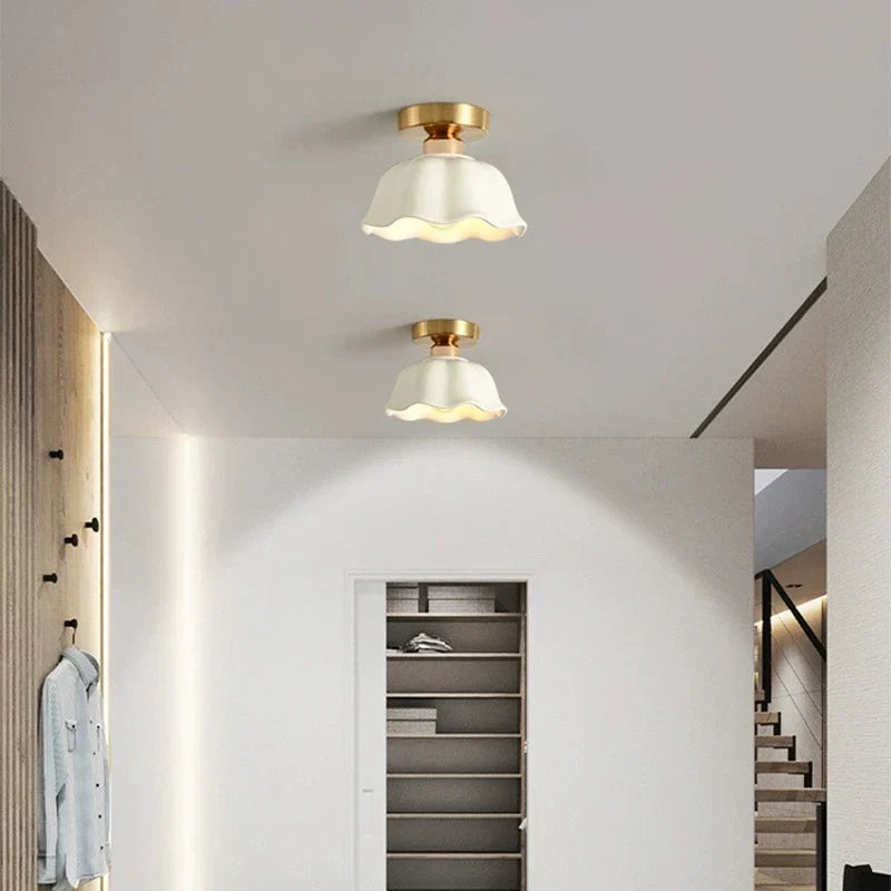 Glass Pendant Lamp Ceramic Shade Modern Lighting VexonGear