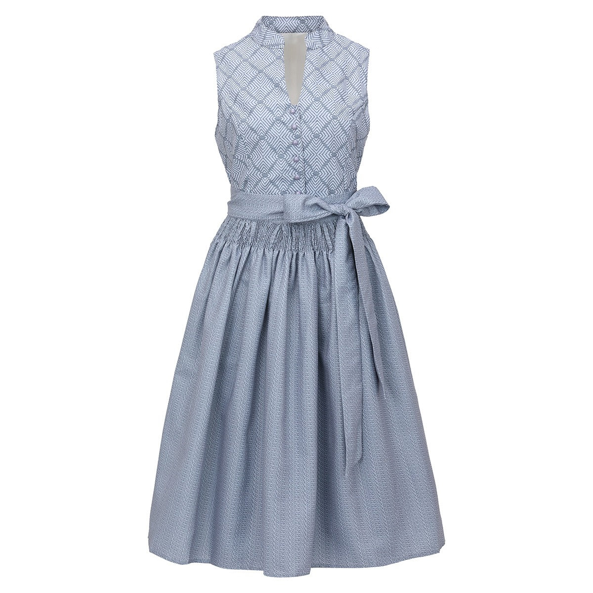 Traditional Dirndl Dress | Gray Lace Detail with Apron VexonGear