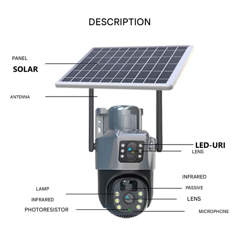 Vexon Wireless 4K Solar Security Camera with 360° View