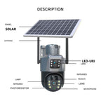 Vexon Wireless 4K Solar Security Camera with 360° View