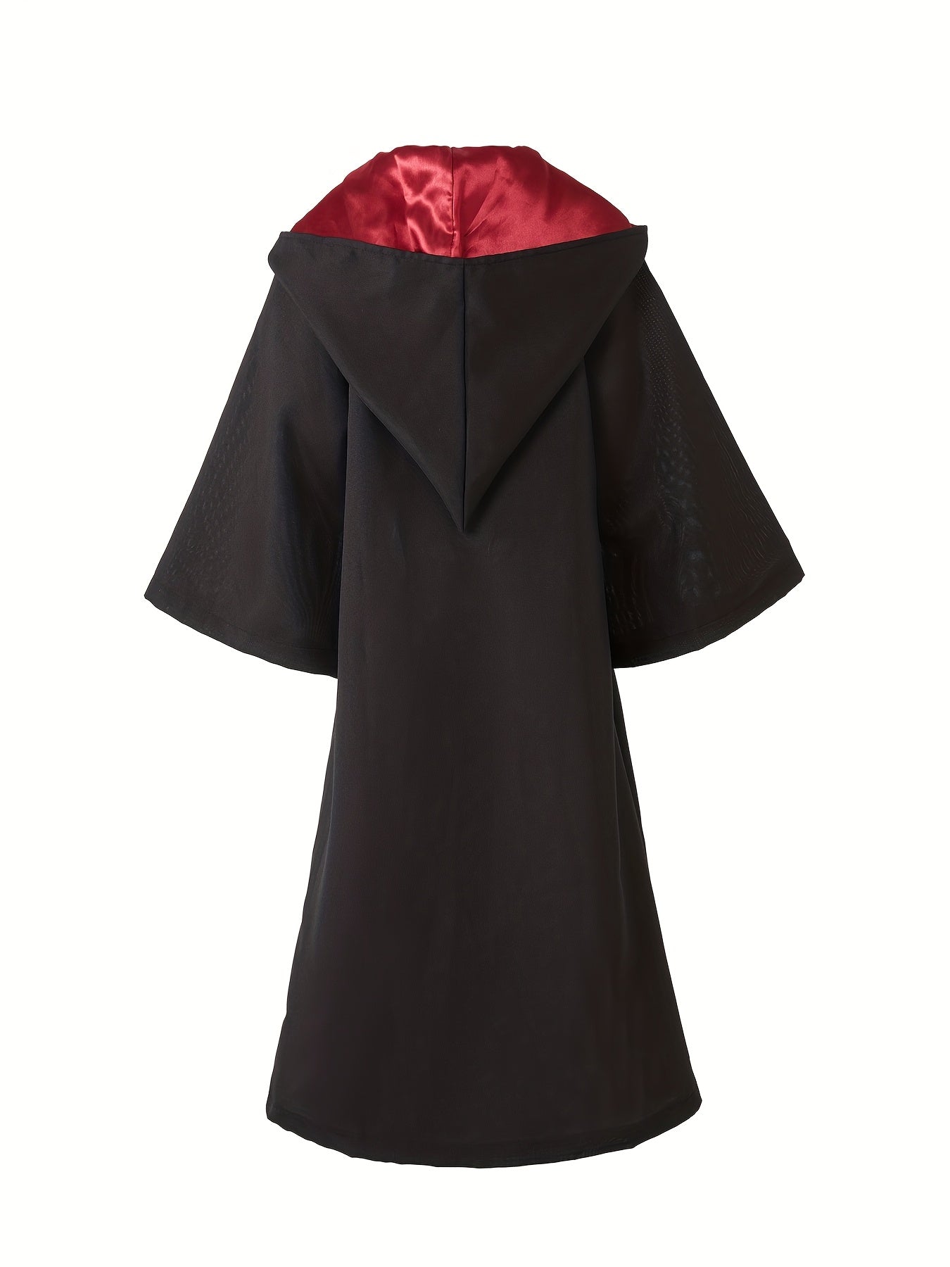 Kids Wizard Costume Set | Black Robe With Red Hood Lining VexonGear