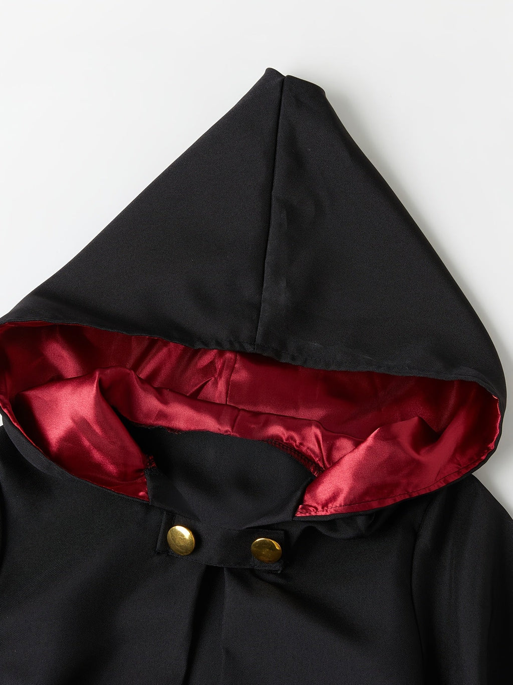 Kids Wizard Costume Set | Black Robe With Red Hood Lining VexonGear