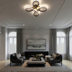 LED Ceiling Light Dimmable Iron Clover Design, Adjustable Dimming VexonGear