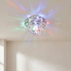 LED Crystal Flush Mount Ceiling Light, 220V Voltage, Crystal Iron Material VexonGear