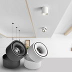 LED Spotlight Dimmable Adjustable Angle Surface Mounted Black White VexonGear
