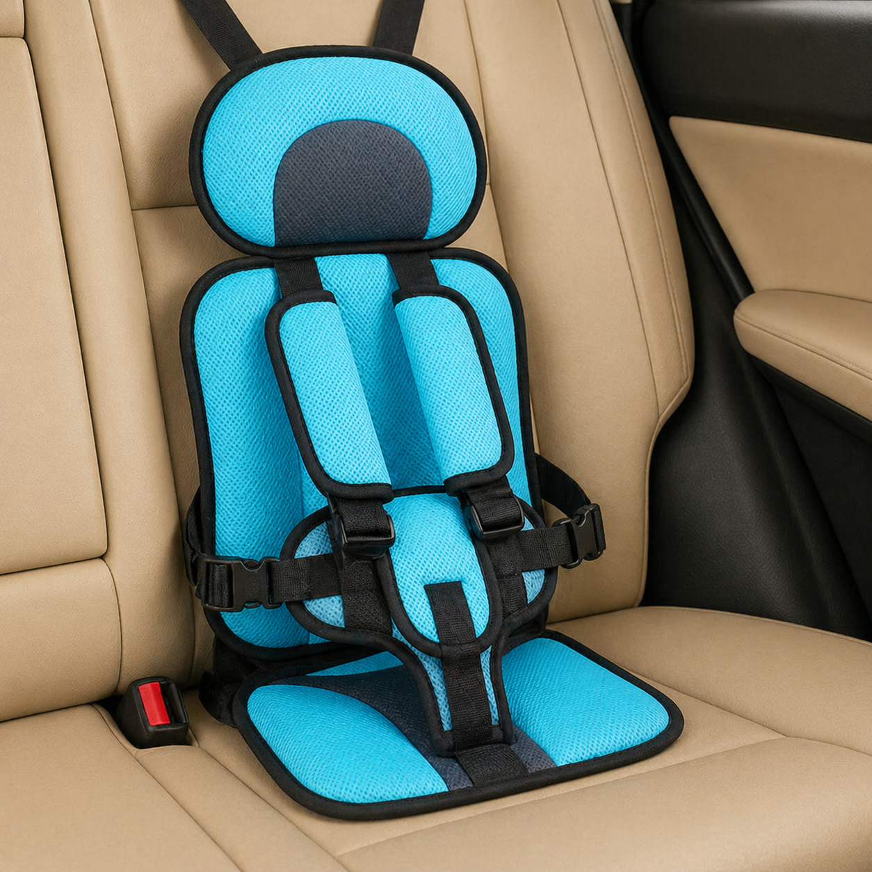 Portable Child Booster Seat with Adjustable Safety Harness