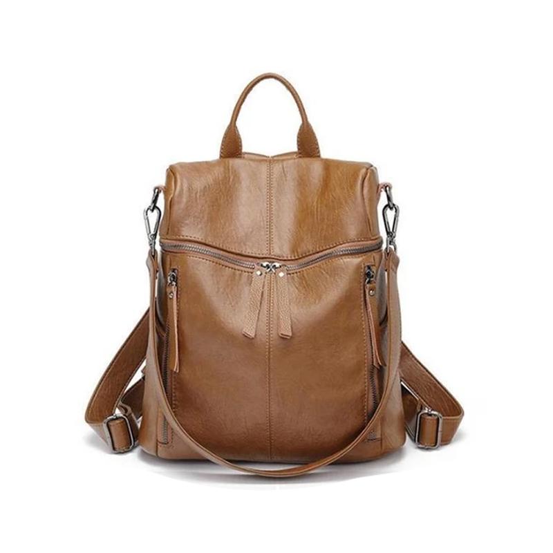 Leather Backpack | Anti-Theft Convertible Design VexonGear