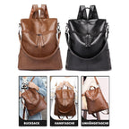 Leather Backpack | Anti-Theft Convertible Design VexonGear
