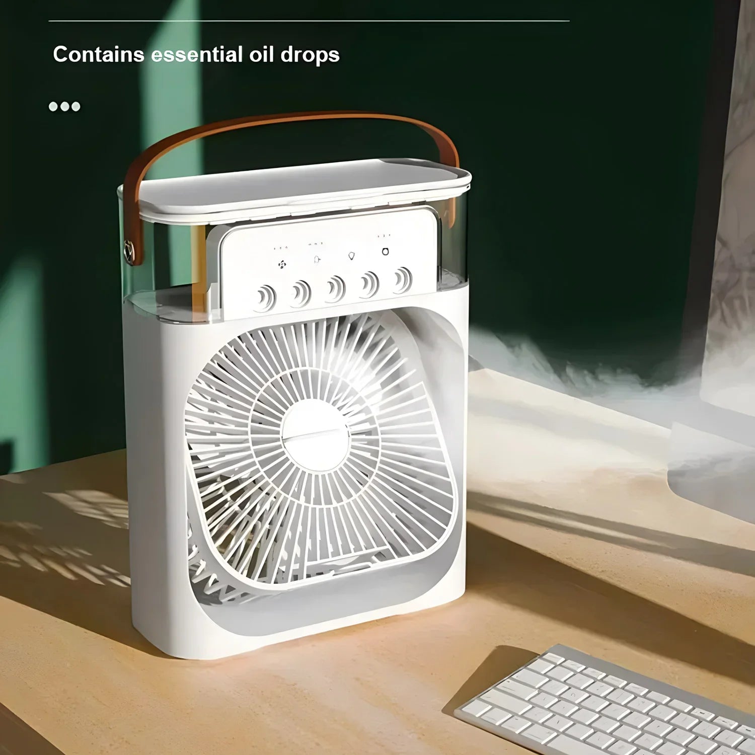 Smart Portable Air Cooler | 3-in-1 Fan With LED Ambient Light