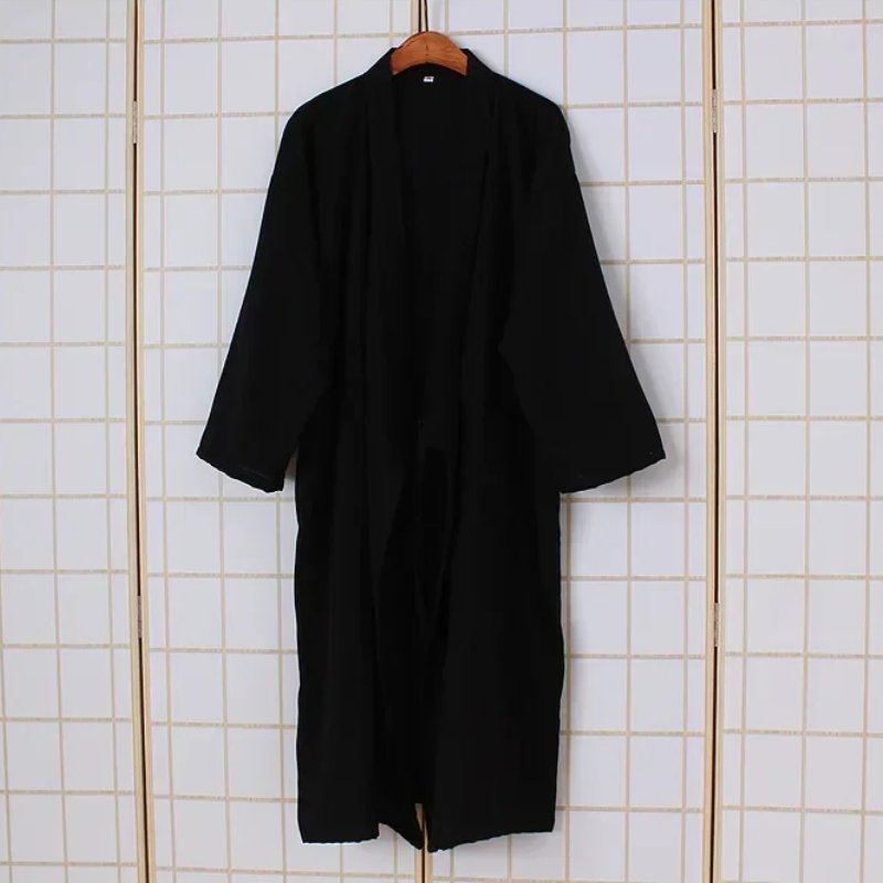 Men's Cotton Kimono Nightgown – Soft, Breathable Nightshirt for Ultimate Comfort VexonGear