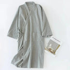 Men's Cotton Kimono Nightgown – Soft, Breathable Nightshirt for Ultimate Comfort VexonGear