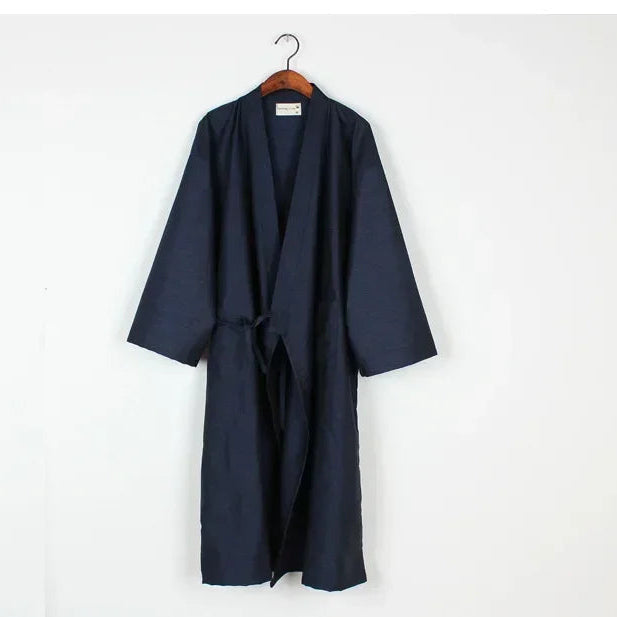 Men's Cotton Kimono Nightgown – Soft, Breathable Nightshirt for Ultimate Comfort VexonGear