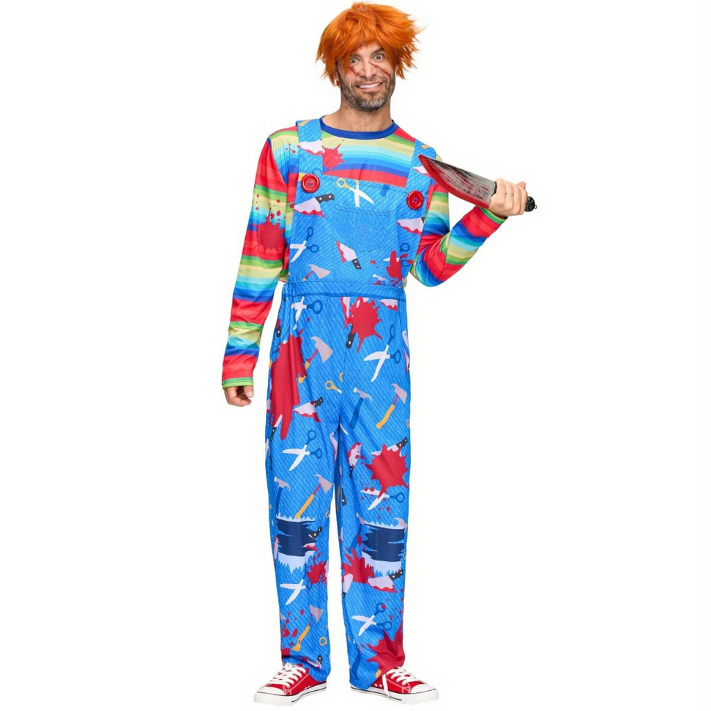 Halloween Horror Costume | Striped Jumper With Bloody Pattern VexonGear