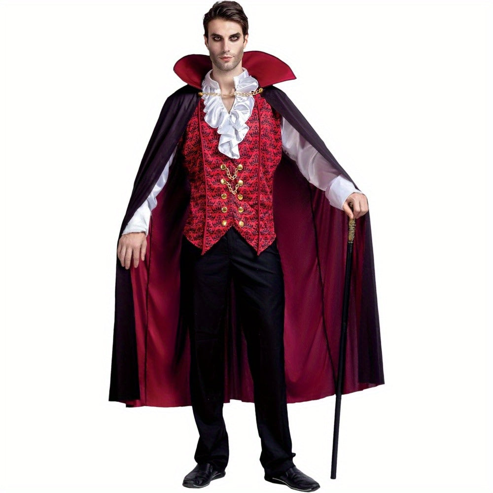 Gothic Vampire Costume | Victorian Style Cape and Vest Set VexonGear