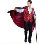 Gothic Vampire Costume | Victorian Style Cape and Vest Set VexonGear