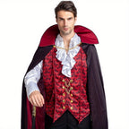 Gothic Vampire Costume | Victorian Style Cape and Vest Set VexonGear