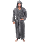 Men's Hooded Bathrobe – Soft Plush Robe for Warmth, Comfort & Relaxation VexonGear