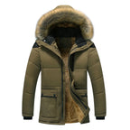 Men's Winter Puffer Coat | Fur Hood Insulated Design VexonGear