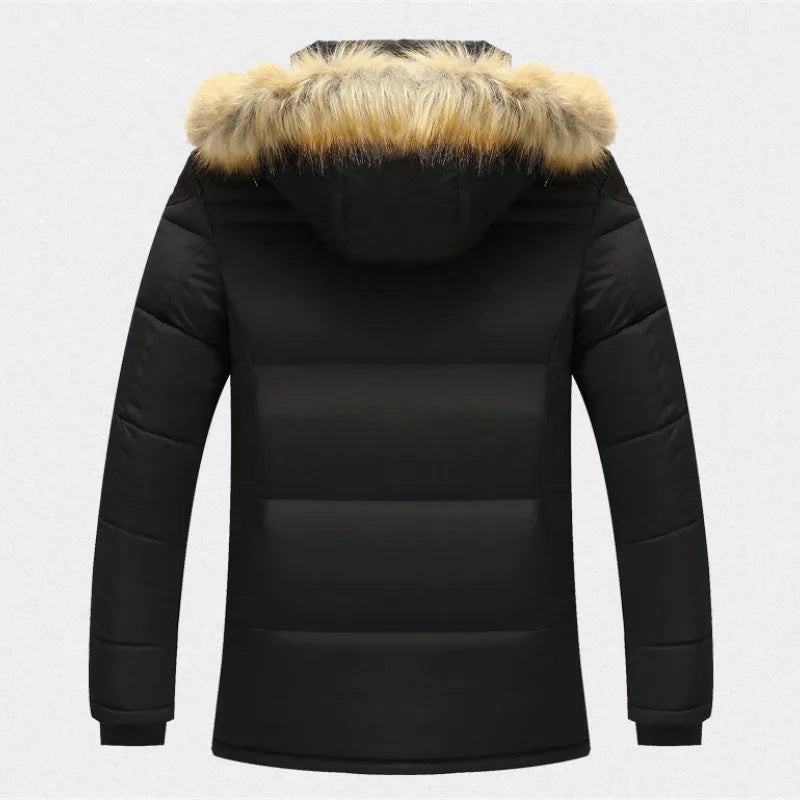 Men's Winter Puffer Coat | Fur Hood Insulated Design VexonGear