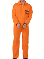 Halloween Prison Jumpsuit | Orange Zip-Front Costume VexonGear