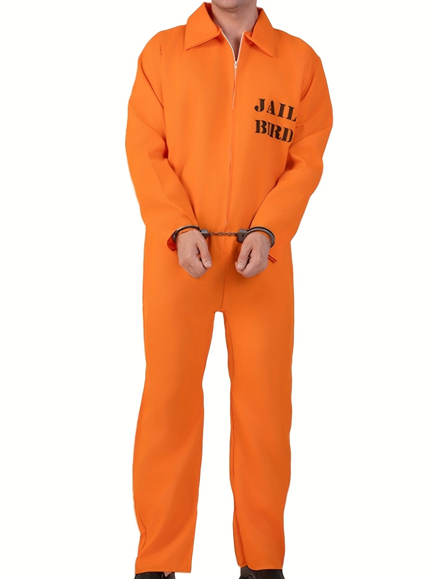 Halloween Prison Jumpsuit | Orange Zip-Front Costume VexonGear