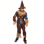 Scarecrow Halloween Costume | Patchwork Design With Straw Accents VexonGear