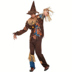 Scarecrow Halloween Costume | Patchwork Design With Straw Accents VexonGear