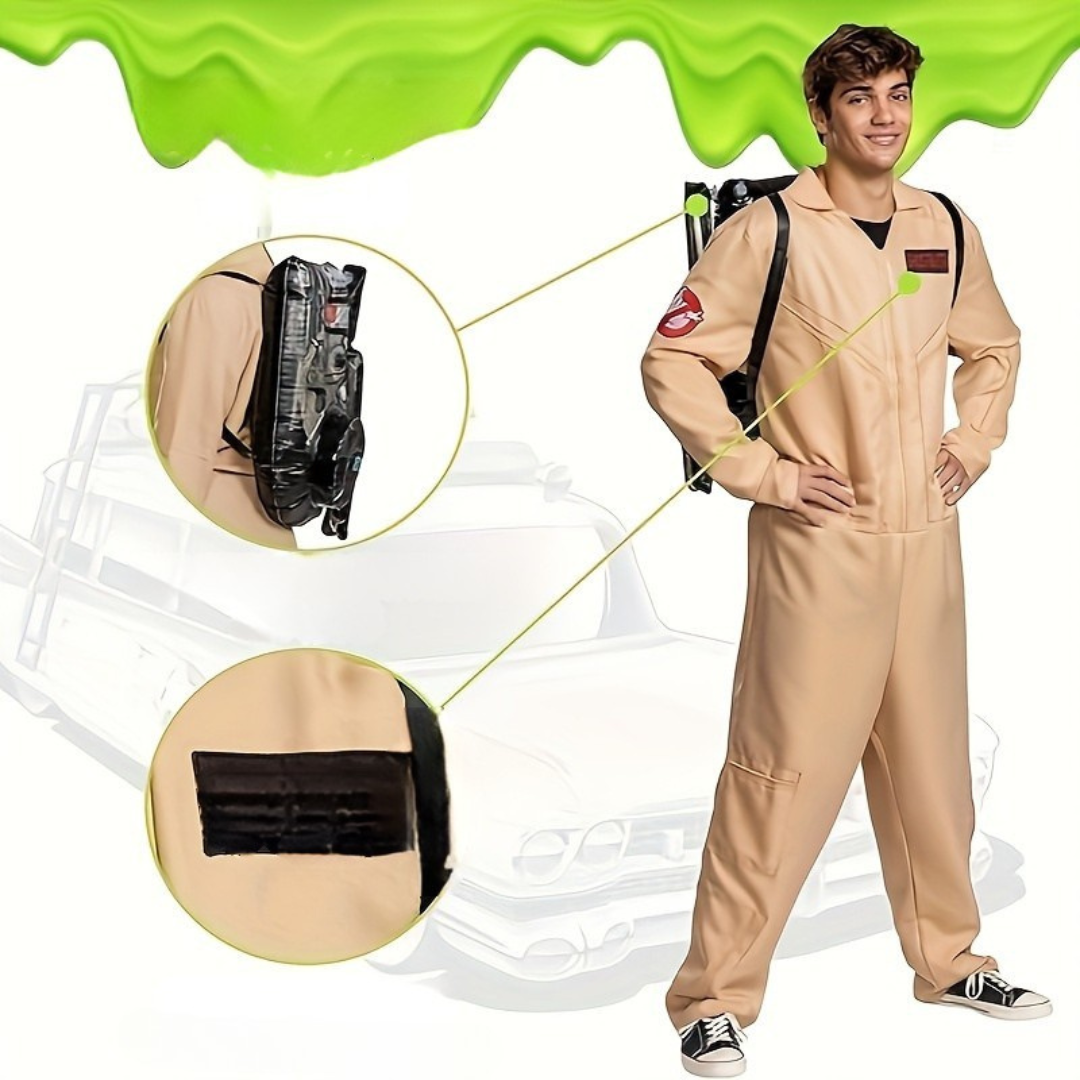 Halloween Costume Jumpsuit | Utility Style Beige Coveralls VexonGear