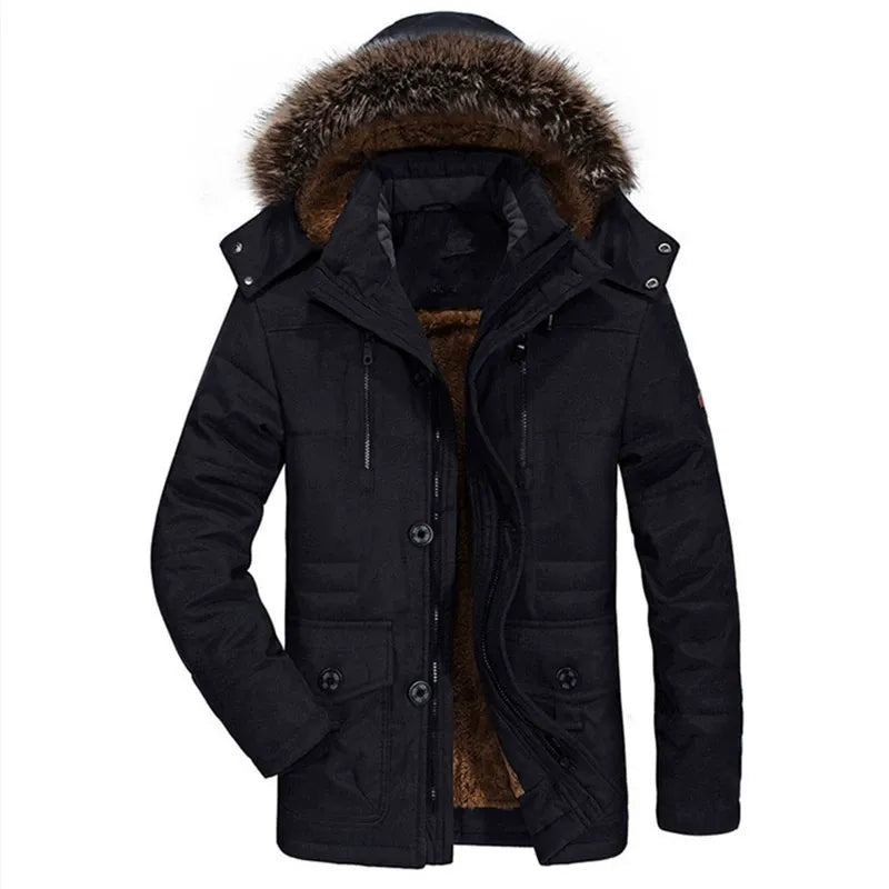 Winter Men's Parka | Plush Lined Hooded Coat VexonGear