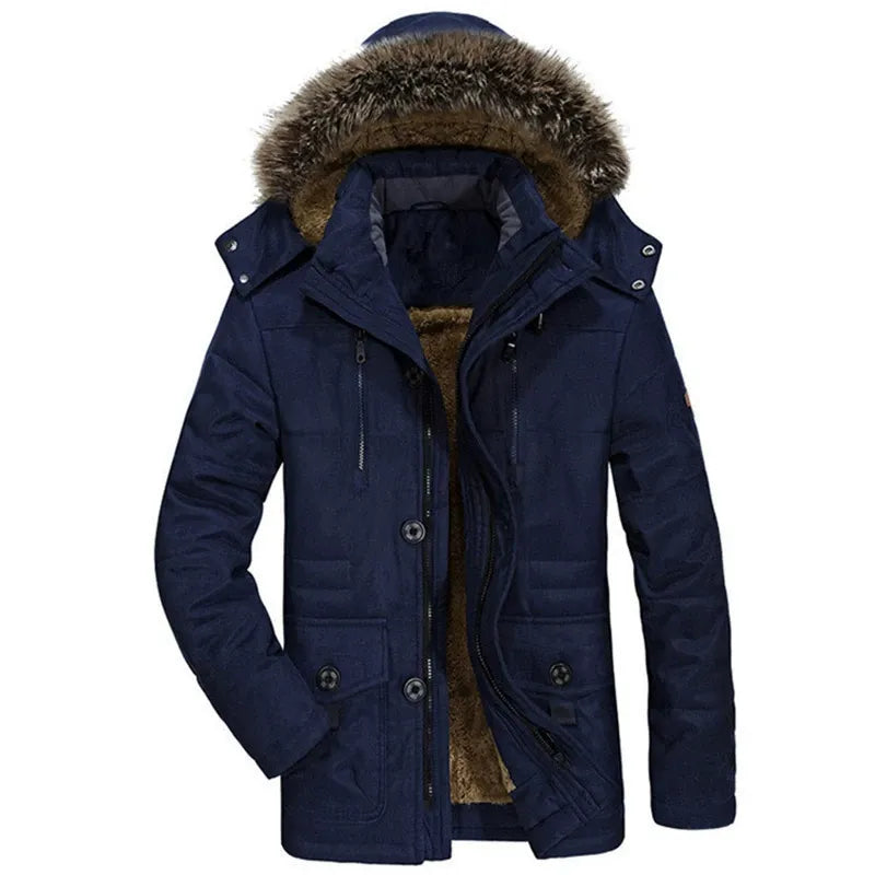 Winter Men's Parka | Plush Lined Hooded Coat VexonGear