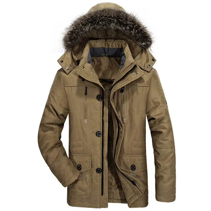 Winter Men's Parka | Plush Lined Hooded Coat VexonGear