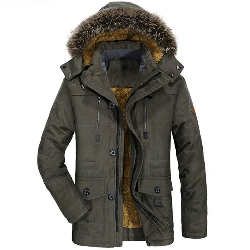 Winter Men's Parka | Plush Lined Hooded Coat VexonGear