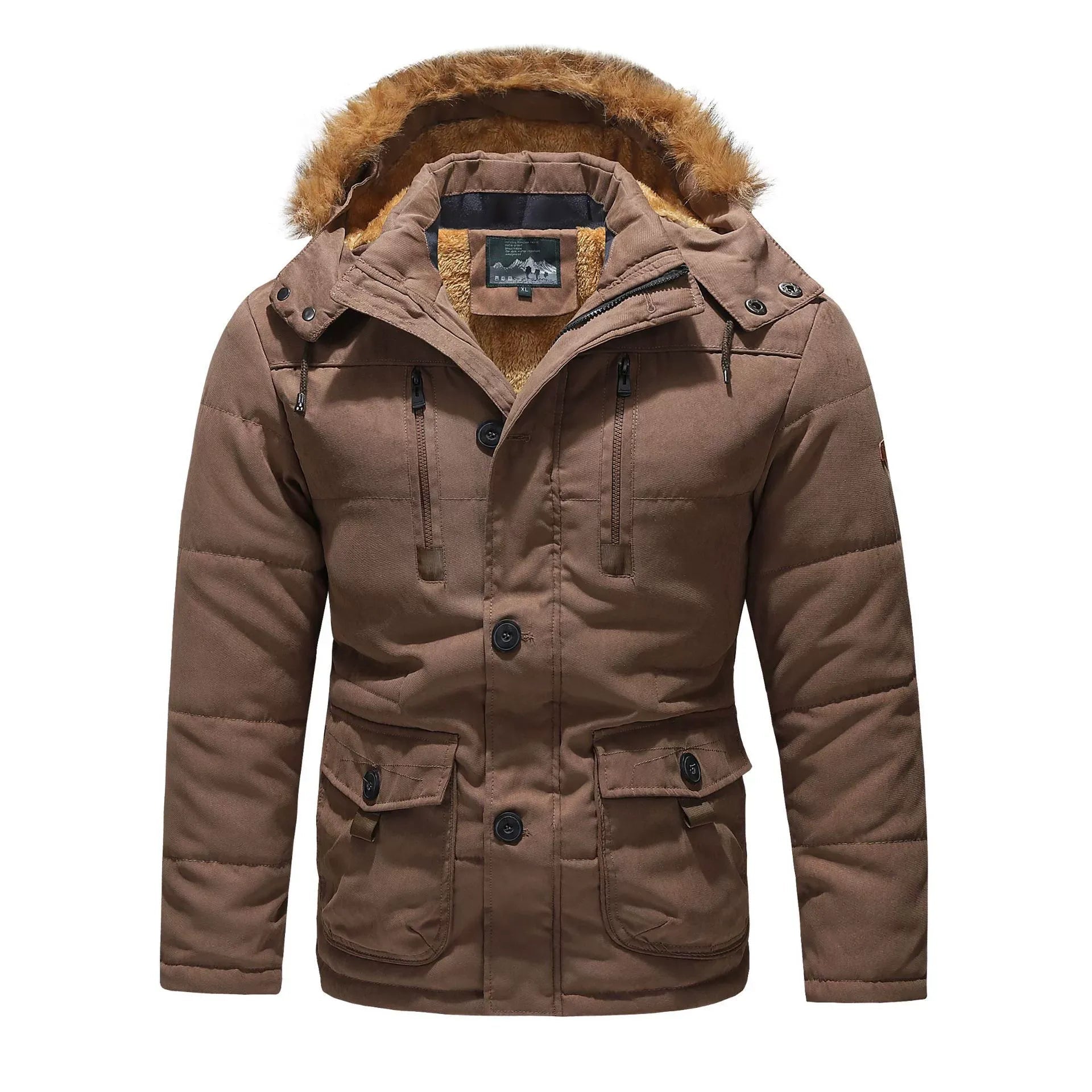Winter Men's Parka | Plush Lined Hooded Coat VexonGear