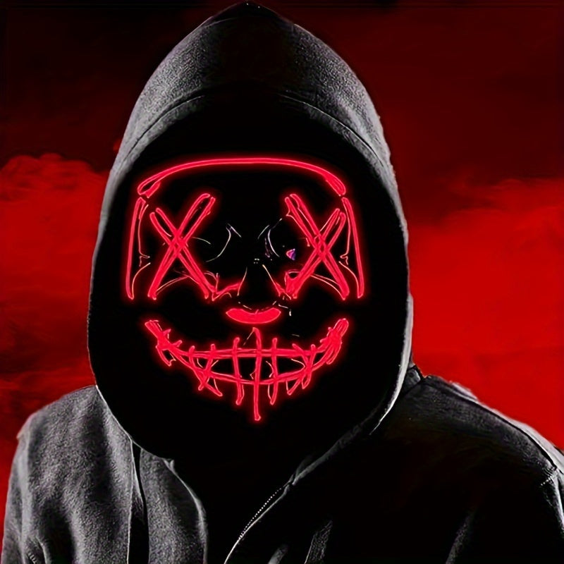 LED Halloween Mask | Anonymous Red Glow Design VexonGear