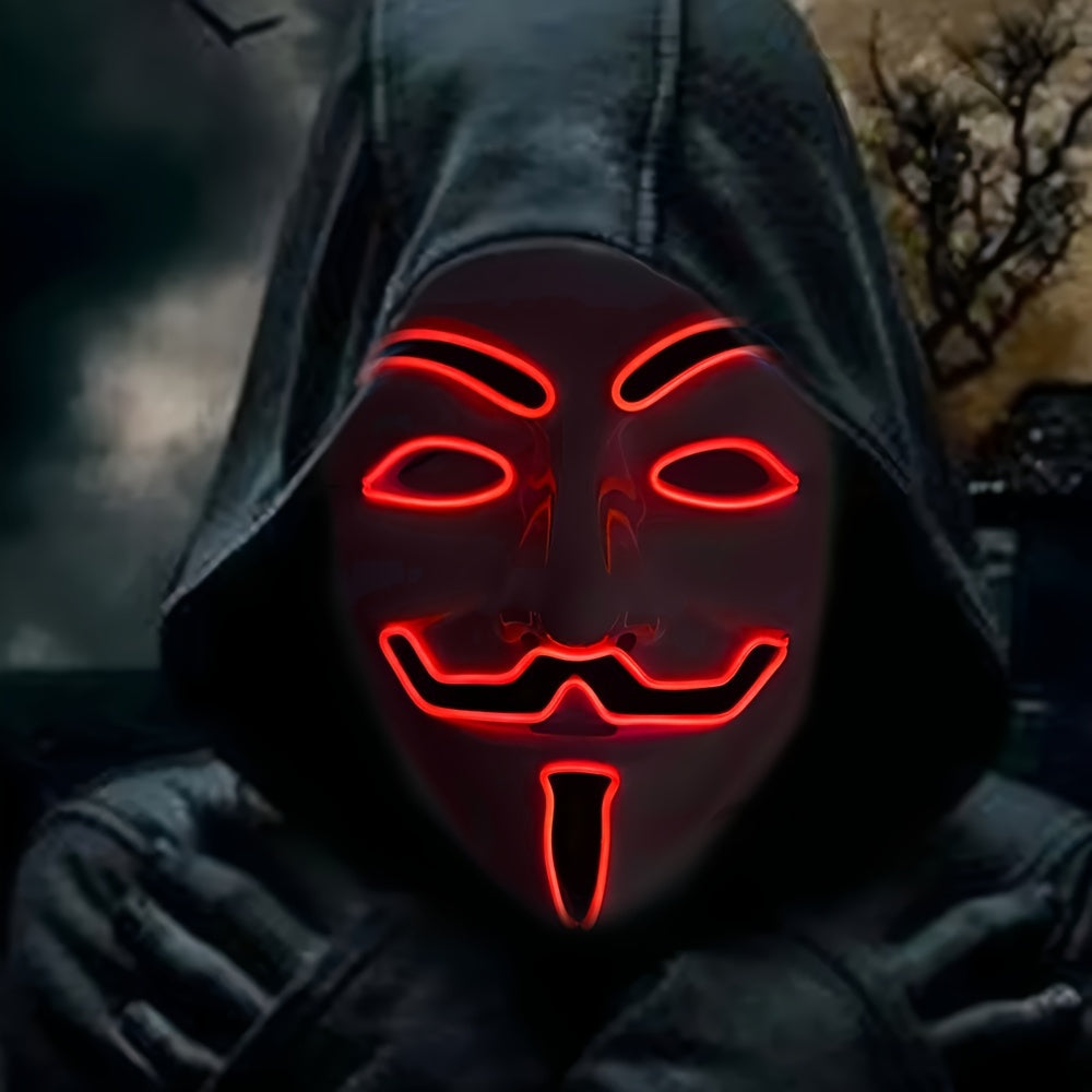 LED Halloween Mask | Anonymous Red Glow Design VexonGear